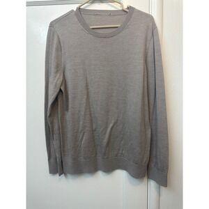 Merino Extra Fine 100% Merino Wool Crewneck Sweater Gray XL CO6428-4109